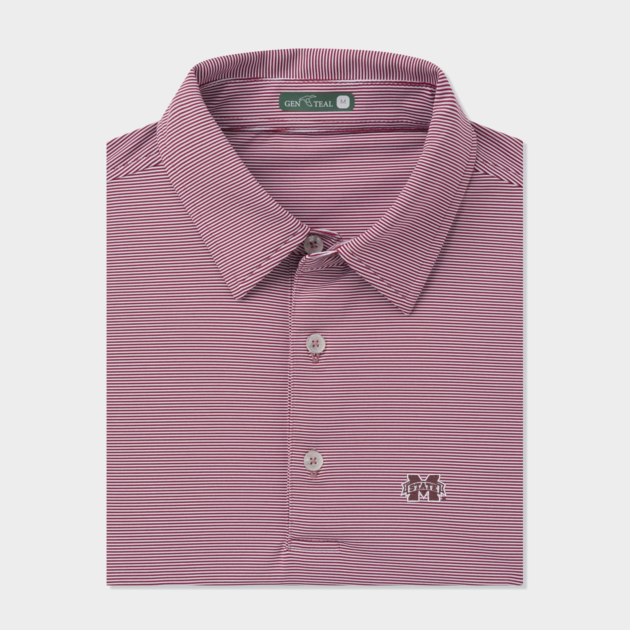 Mississippi State Pinstripe Performance Polo