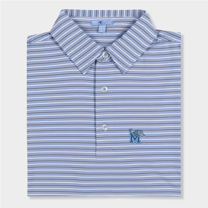 Memphis Oasis Stripe Performance Polo