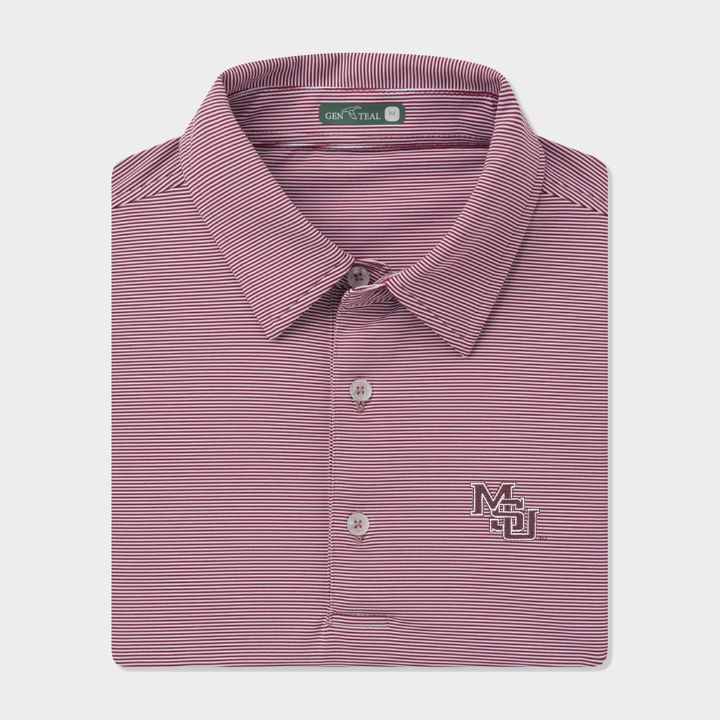 Mississippi State Vault Club Pinstripe Performance Polo