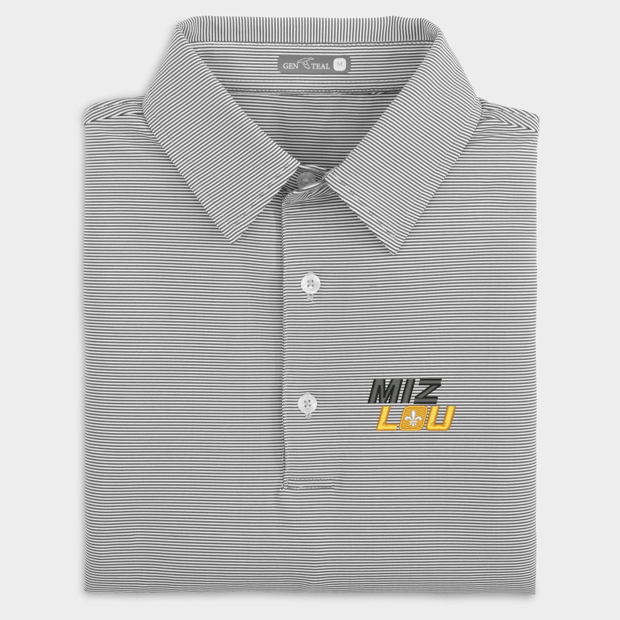 Miz-Lou Pinstripe Performance Polo