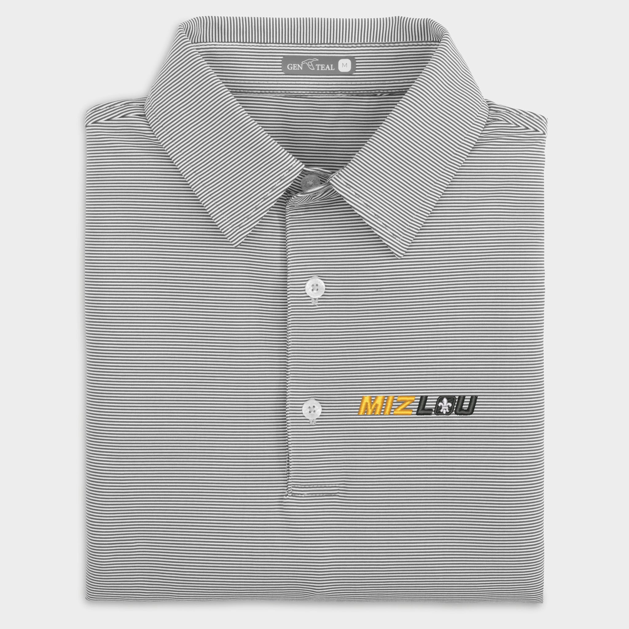 Miz-Lou Pinstripe Performance Polo