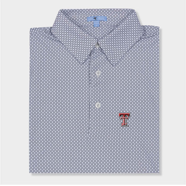 blue design baseball polo by Genteal
