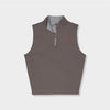 grey quarter zip vest by Genteal