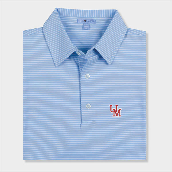 blue striped polo by Genteal