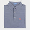 Grey and white striped polo by Genteal