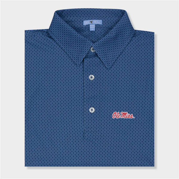 Blue baseball designed polo by Genteal