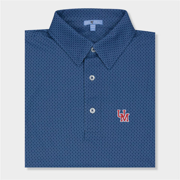 blue polo with baseball designs by Genteal