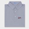 blue and white polo with baseball designs by Genteal