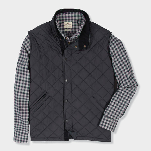 Black quilted vest by Genteal