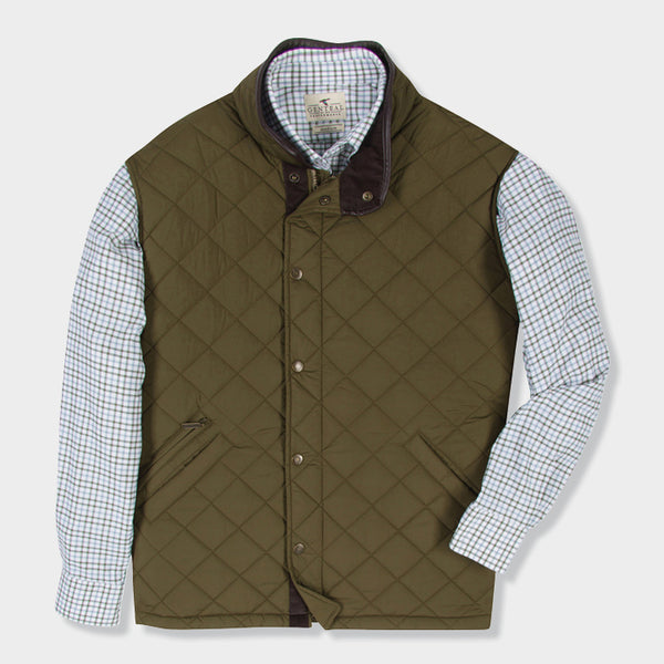 Green quilted vest by Genteal