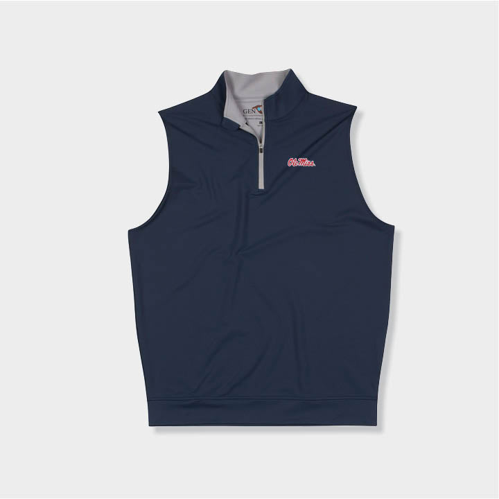 Navy quarter zip vest by Genteal