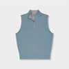 blue quarter zip vest by Genteal