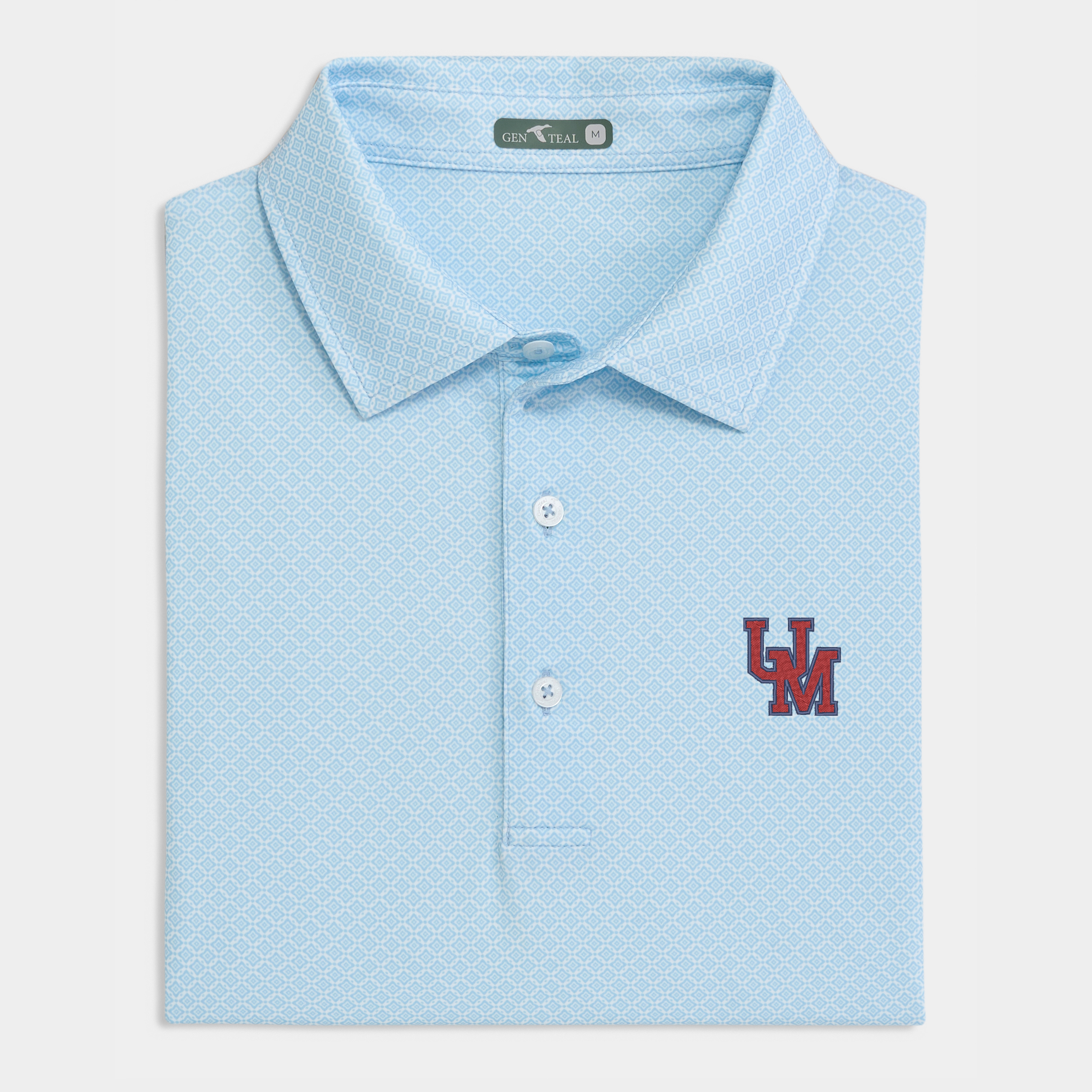 Sunday Ole Miss Diamond Lattice Printed Performance Polo