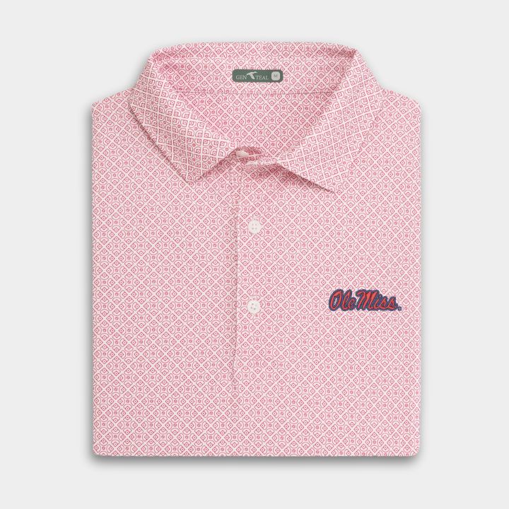 Ole Miss Diamonds Printed Performance Polo