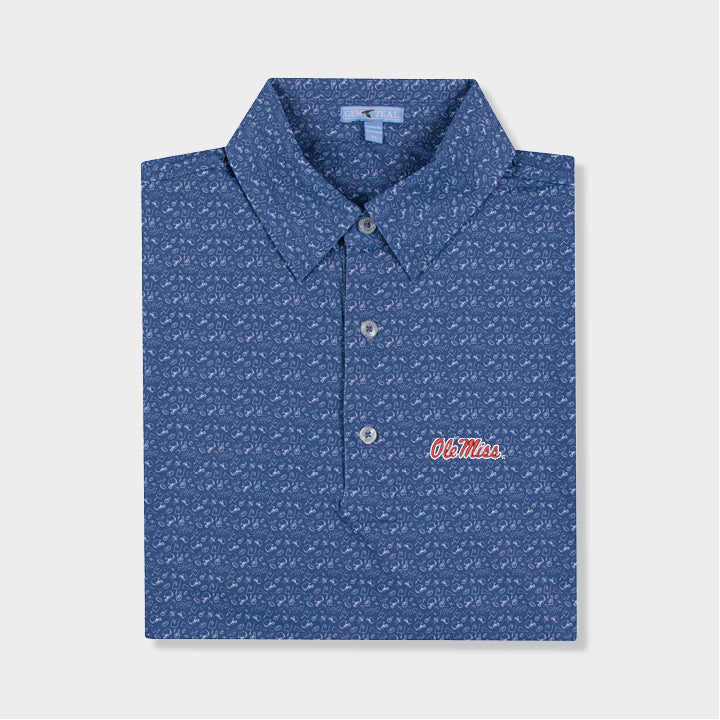 blue designed polo by Genteal