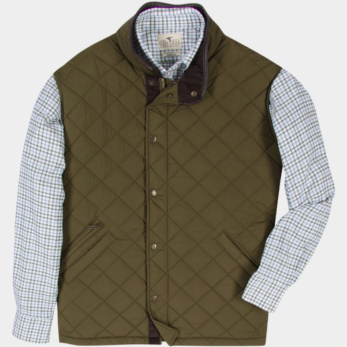 Olive Northpoint Quilted Vest