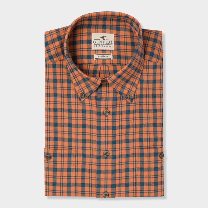 Orange and blue flannel by Genteal