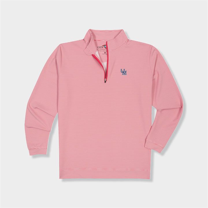red quarter zip by Genteal