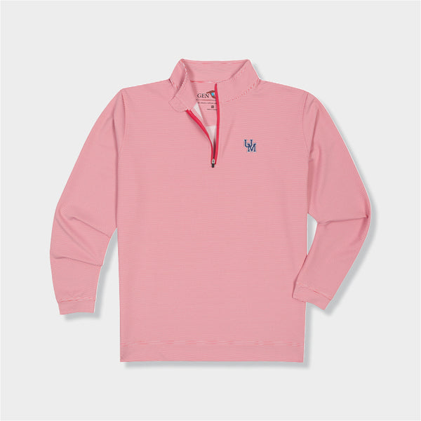 red quarter zip by Genteal