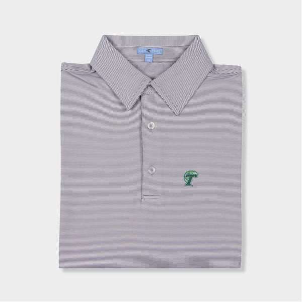 grey striped polo by Genteal
