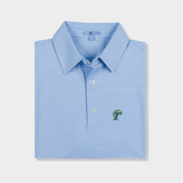 blue striped polo by Genteal