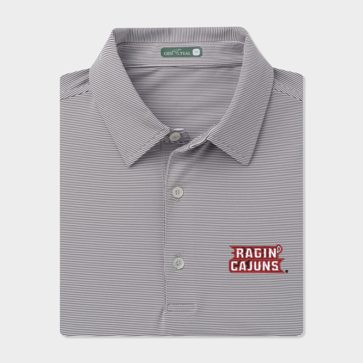 Louisiana Pinstripe Performance Polo