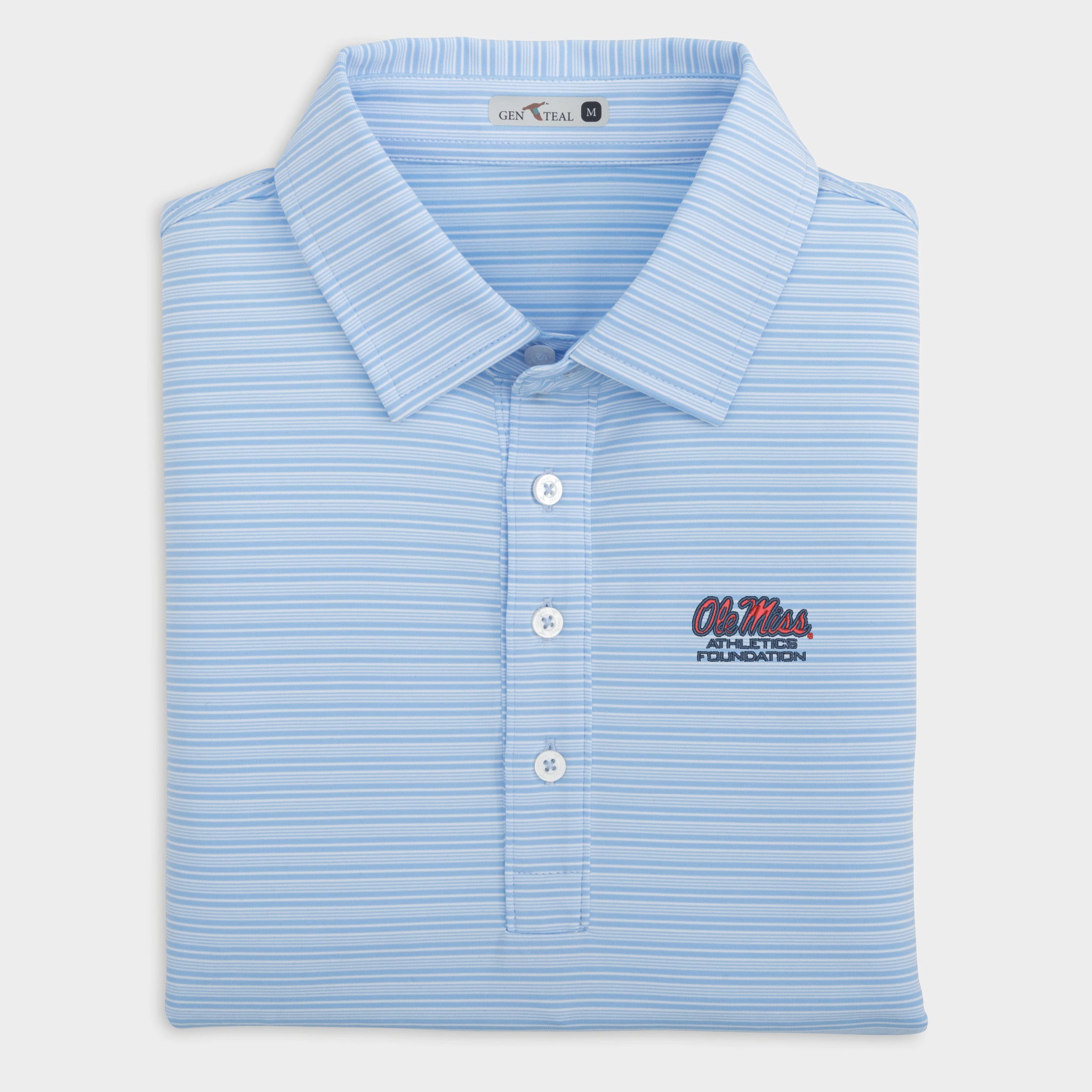Ole Miss Athletics Foundation Campus Performance Polo-GenTeal Apparel