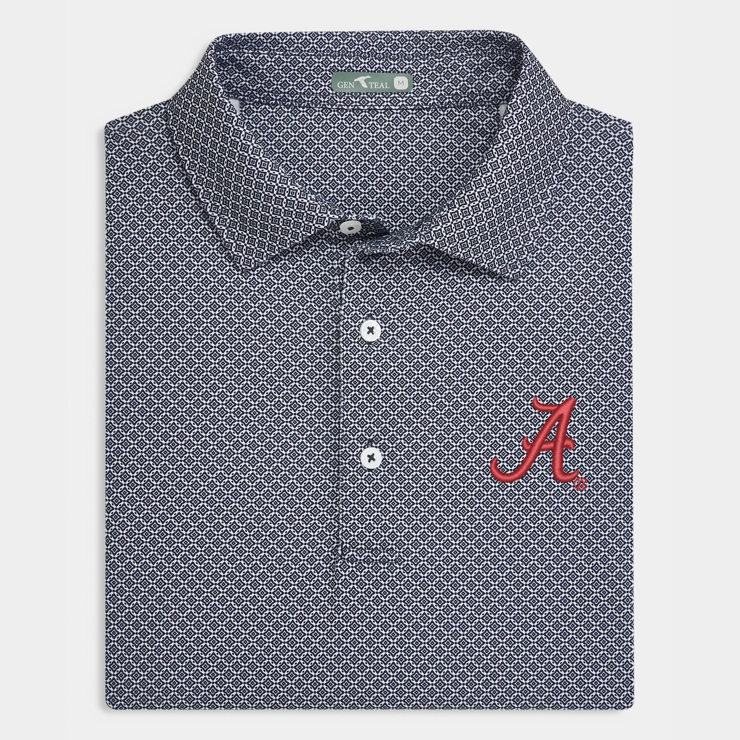 Alabama Diamond Lattice Printed Performance Polo