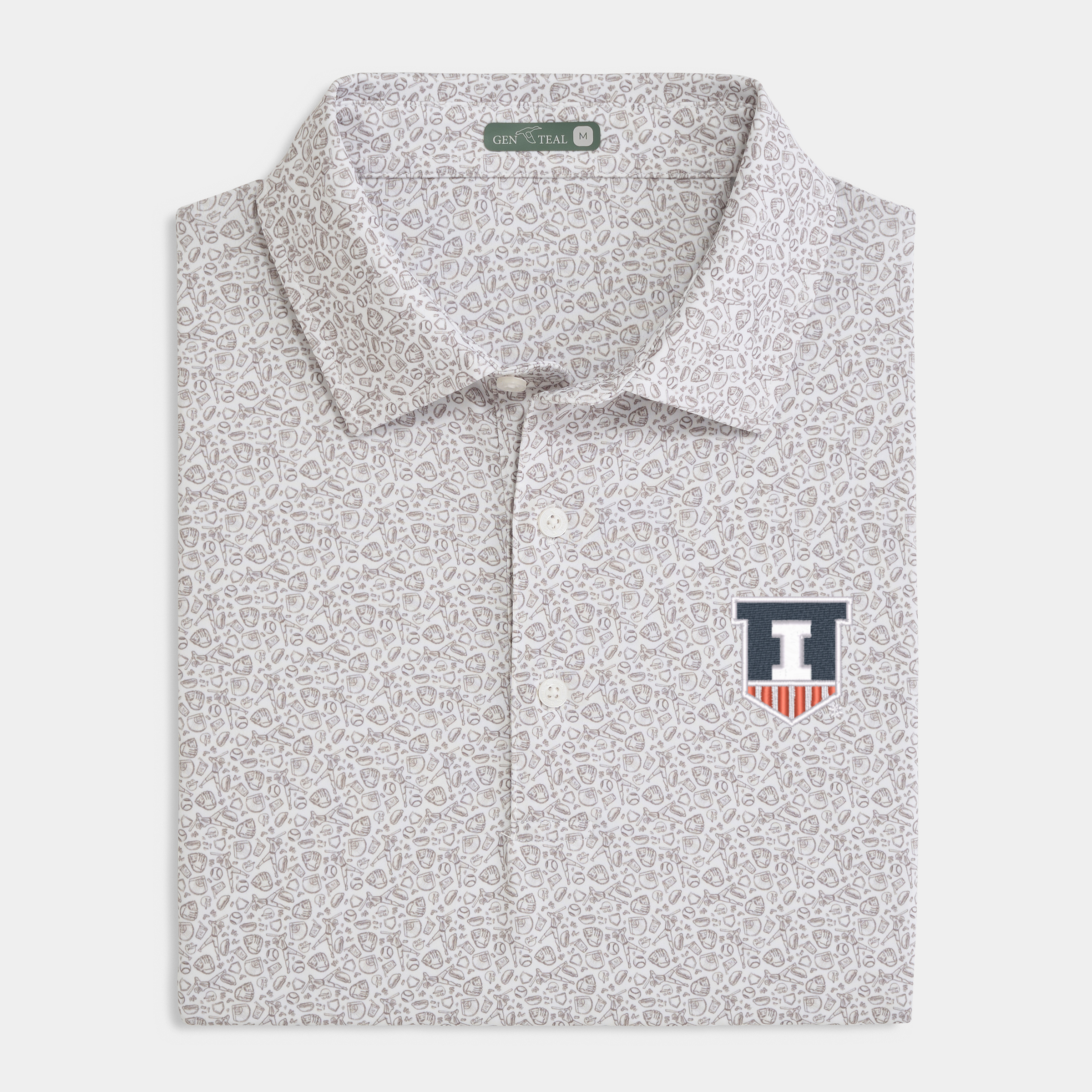 Illinois Icon Fastball Printed Performance Polo