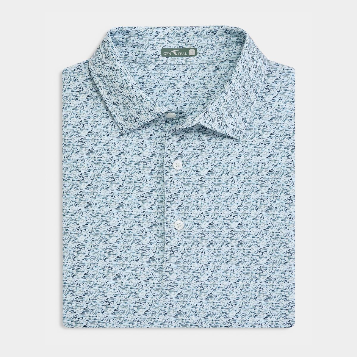 Youth Ripple Effect Printed Performance Polo
