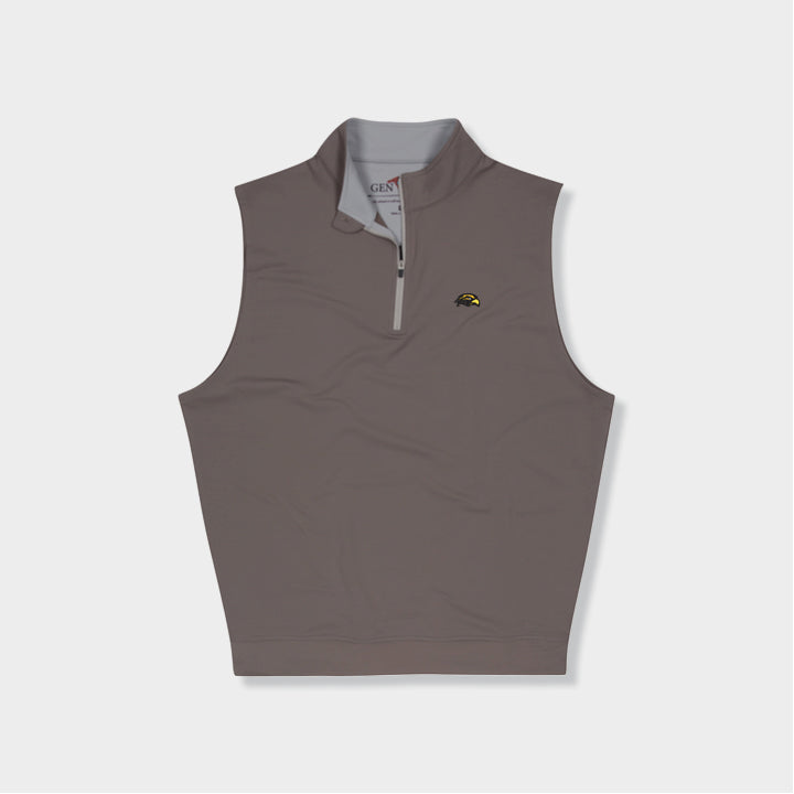 brown southern miss quarter zip vest by GenTeal