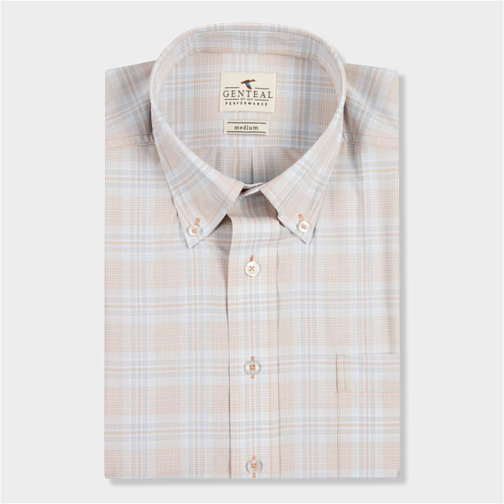 tan plaid shirt by Genteal