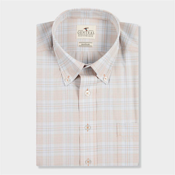 tan plaid shirt by Genteal
