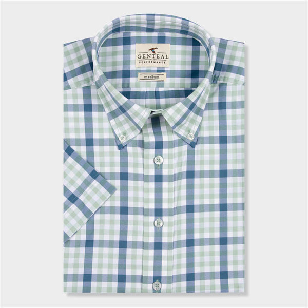 blue and green plaid shirt by Genteal