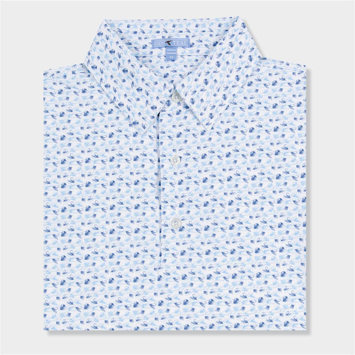 blue design polo by Genteal