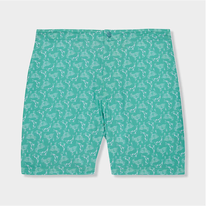 green shorts with goat designs by Genteal