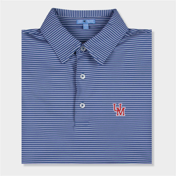 blue striped polo by Genteal