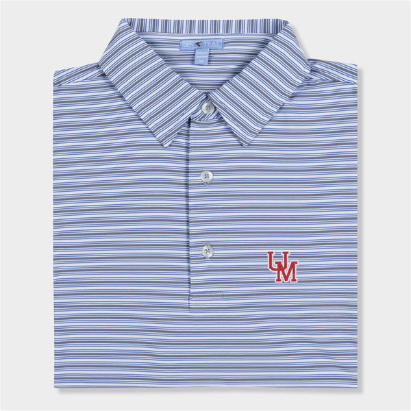 blue striped polo by Genteal