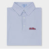 blue and white baseball designed polo by Genteal
