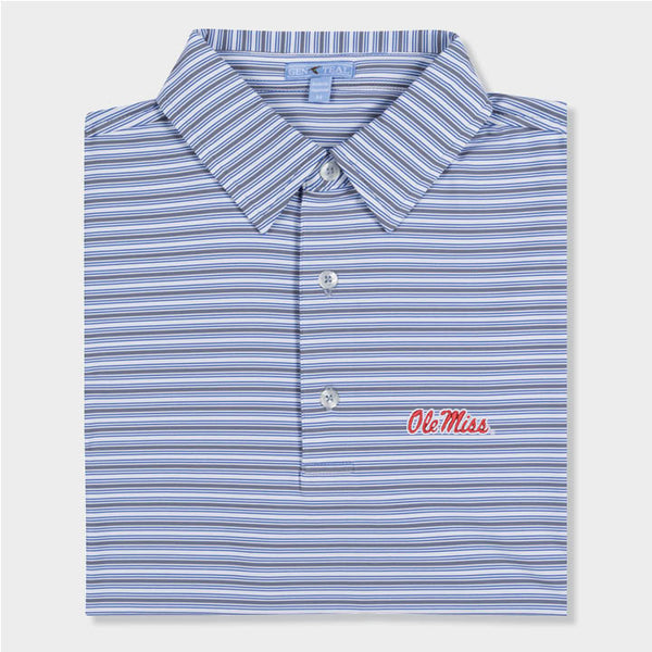 blue striped polo by Genteal