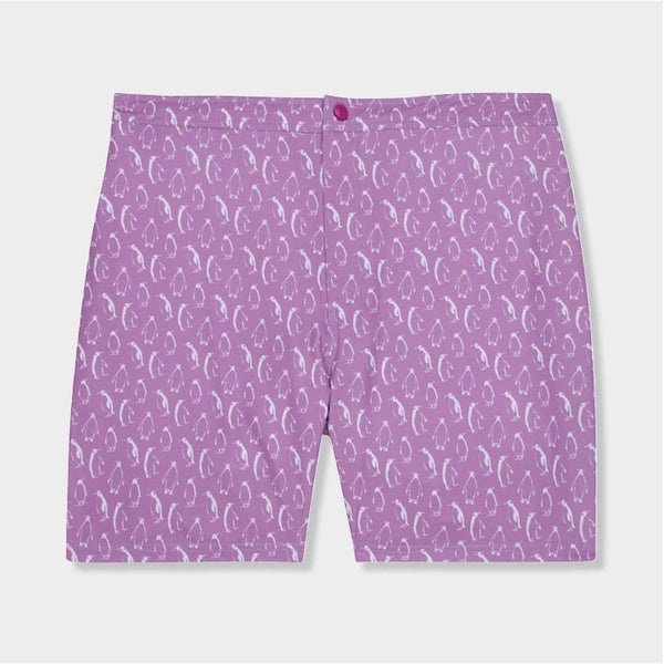 purple shorts with penguin designs by Genteal