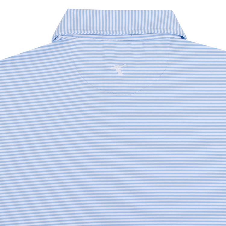 Heritage Blue Clubhouse Stripe Performance Polo