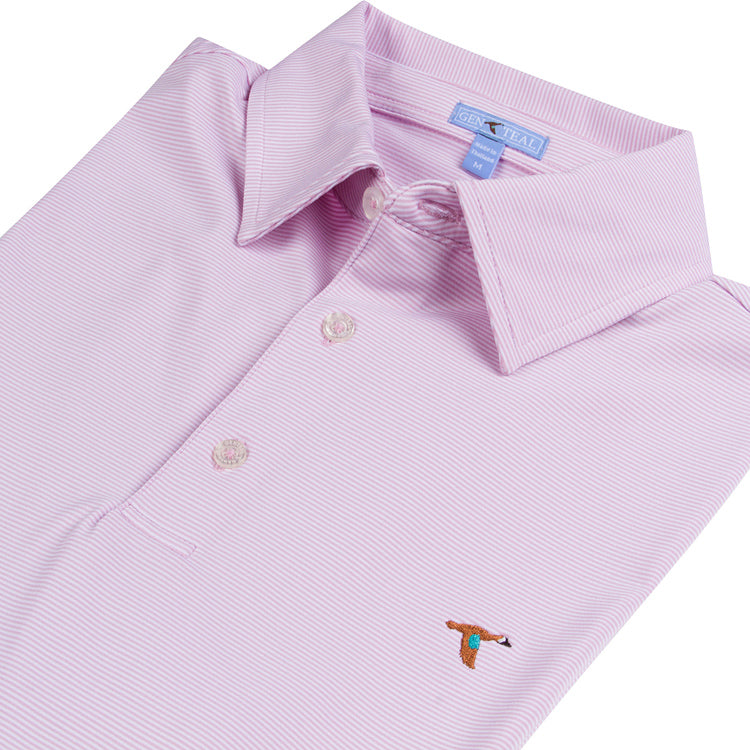 Luau Pinstripe Performance Polo
