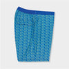 Blue shorts with swirl designs by Genteal