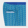 Blue shorts with swirl designs by Genteal