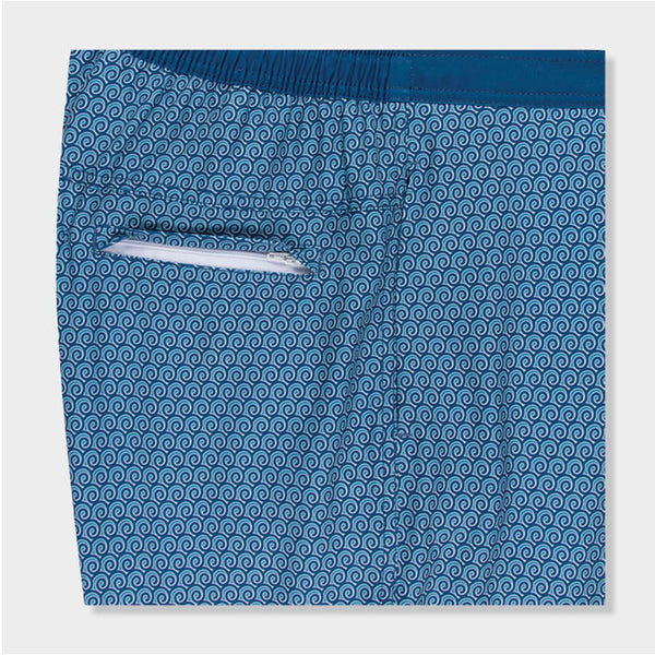 blue shorts with wave designs by Genteal