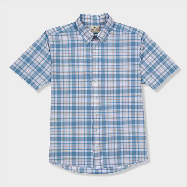 blue plaid shirt by Genteal
