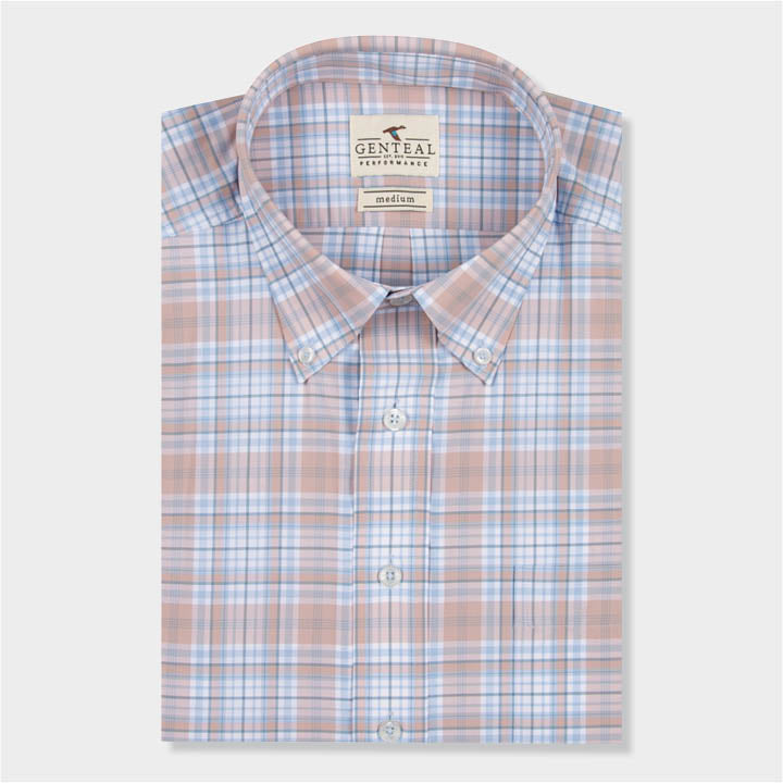 tan and blue plaid shirt by Genteal
