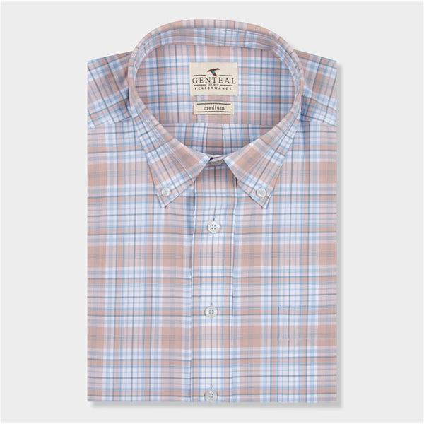 tan and blue plaid shirt by Genteal