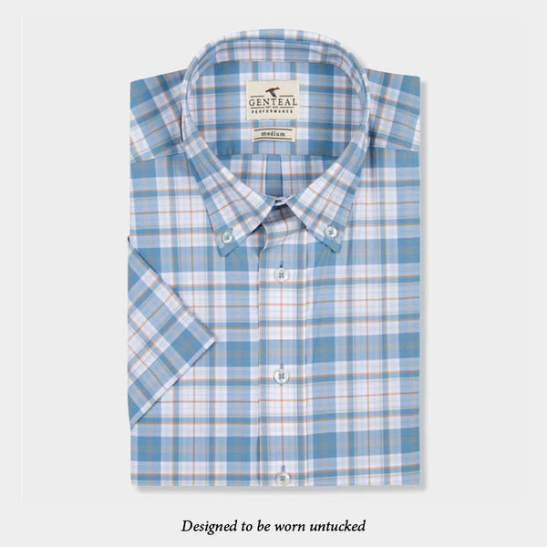 blue plaid shirt by Genteal